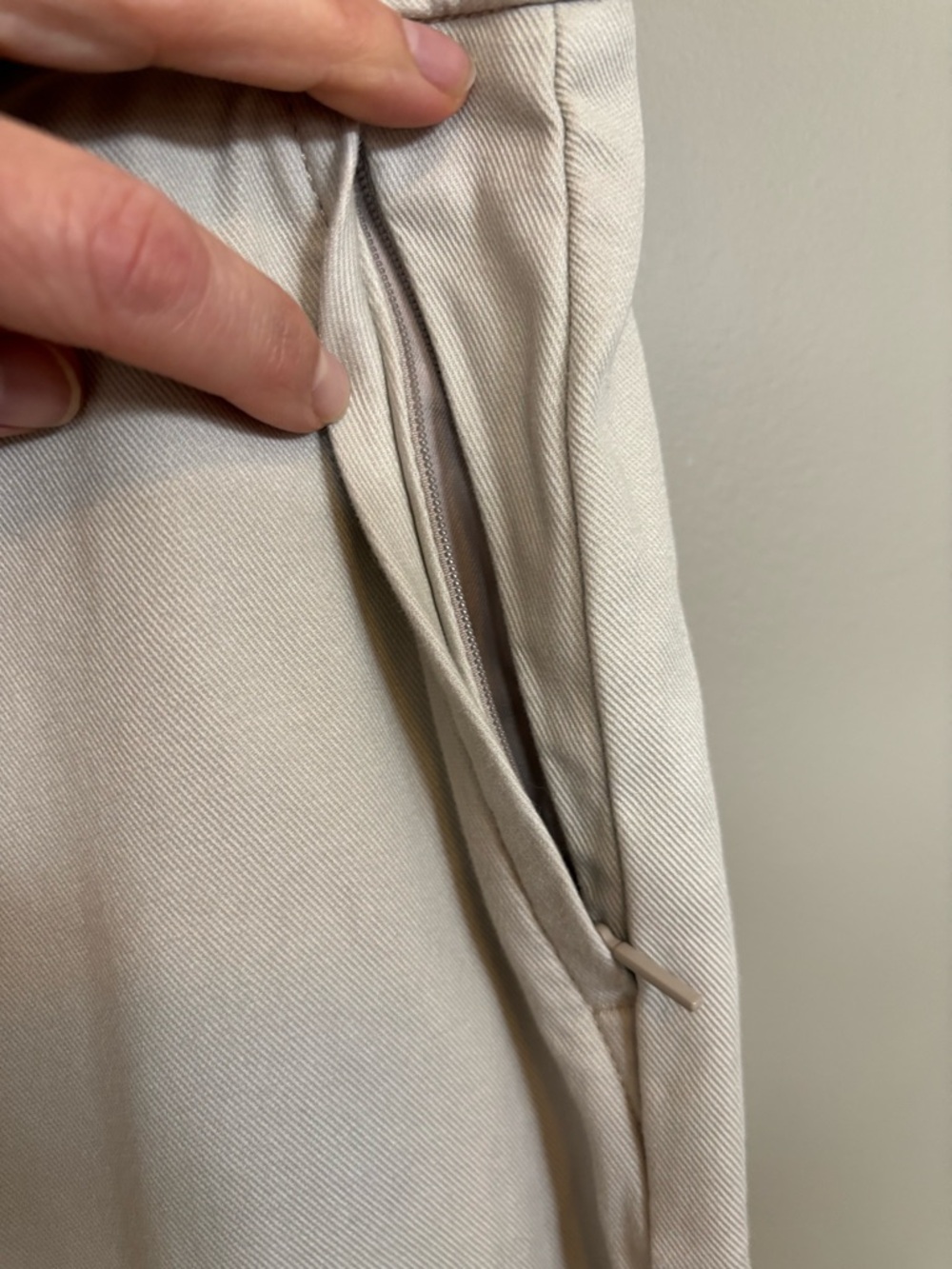 SPANX Stretch Twill Cropped Wide Leg Pants Petite Large NWT Beige - Picture 2 of 6